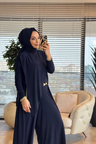 4214 İrem Asimetrik Takım Lacivert