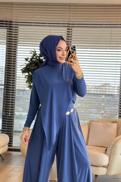 4214 İrem Asimetrik Takım İndigo