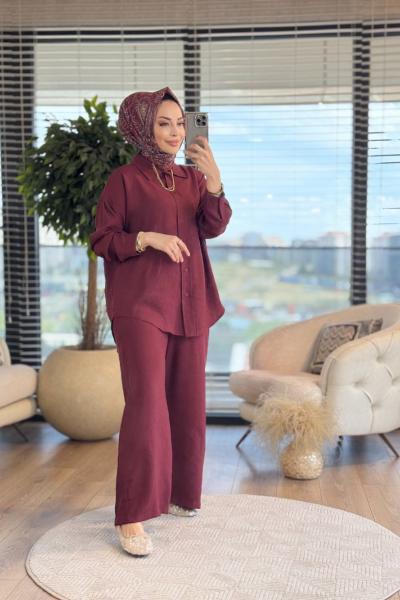 4262 Elçin Takım Bordo