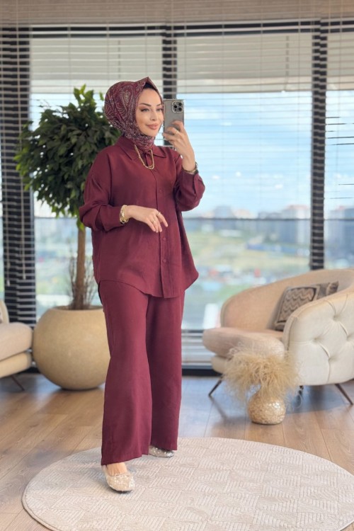 4262 Elçin Takım Bordo