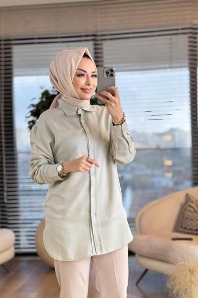 4369 Tencel Gömlek Mint