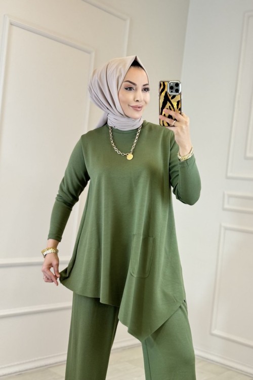 4407 Asimetrik Tek Cepli Osyho Takım Çağla