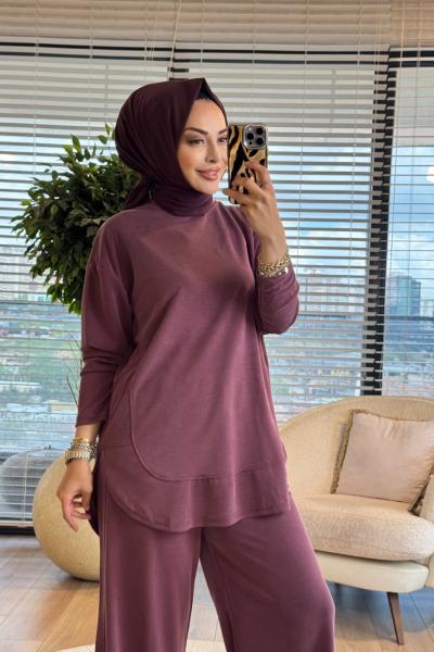 4424 İpek Penye Modal Takım Bordo