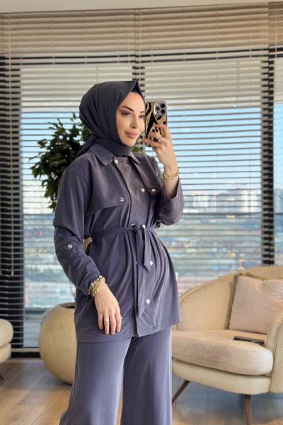 4479 Roba Parça Çıtçıtlı Takım Lacivert