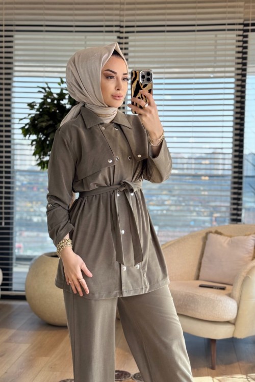 4479 Roba Parça Çıtçıtlı Takım Haki