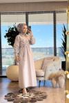 4565 Bahar Elbise Bej