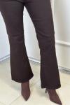 4609 İspanyol Paça Kot Pantolon Kahve