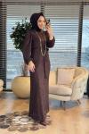 5062 Lokma Elbise Kahve