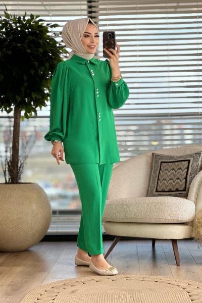 51140 Patı Üçlü Düğmeli Pantolon Takım Benetton