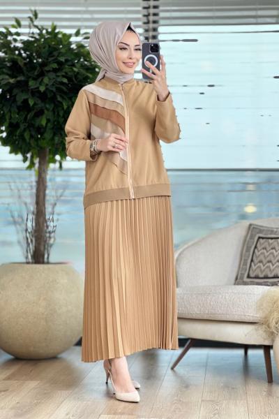 5127 Sol Taraf Tül Parça Ferm.Etekli Takım Camel