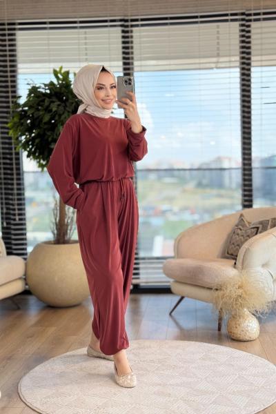 5218 Yasemen Takım Bordo