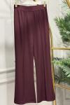 5586 Madrid İspanyol Paça Pantolon Bordo