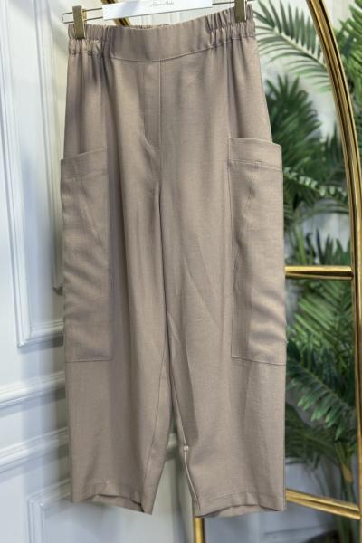 5587 Kanguru Cepli Kanvas Pantolon Haki