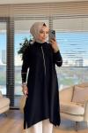 5865 Sırma Triko Panço Siyah
