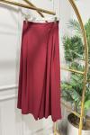 6112 Önü Parçalı Pantolon Etek Bordo