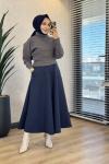 6133 Balıkçı Yaka Triko Tunik Antrasit