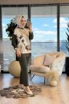 6185 Önü Batik Desen Takım Haki