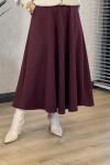 6264 Scuba Cepli Kloş Etek Bordo