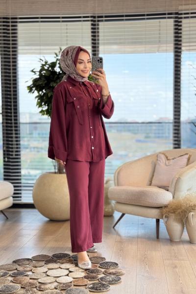 70080 Gizem Takım Bordo