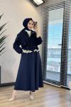 70170 Etek Ucu Dantelli Bomber Mont Lacivert