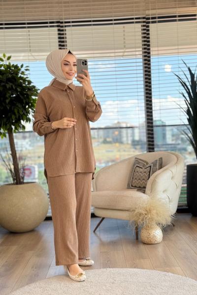 7038 Bürümcük Kumaş Takım Vizon