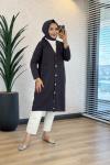 7044 Omuzu Dikişli Yarım Boy Hırka Antrasit