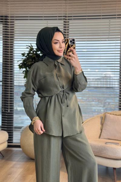 7370 Sol Göğüs Tek Cepli Takım Haki