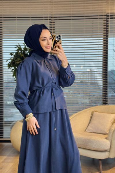 7477 Klasik Takım Lacivert