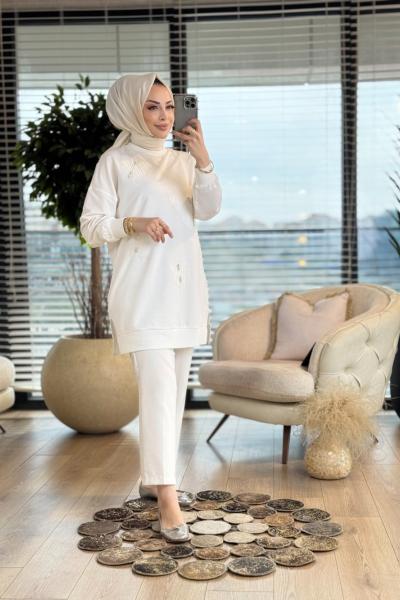 7642 Roba Parçalı Fermuarlı Kap Siyah