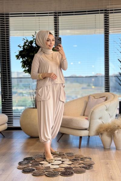 8101 Mihrap Takım Bej