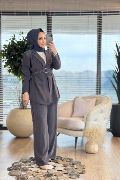 8491 Omuzları Dikişli Takım Antrasit
