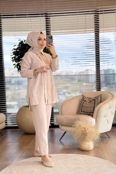 8509 Serpme 4 Sıra Taş Baskılı Takım Taş