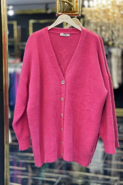 9000 Angora Hırka Fuşya