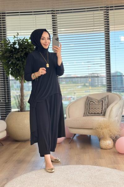 9065 Firuze Takım Siyah