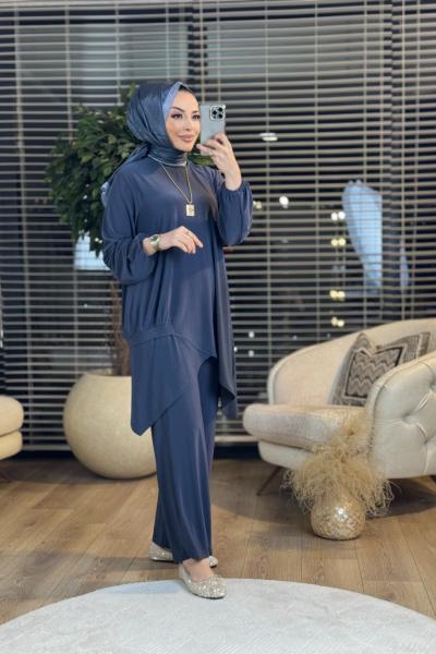 9068 Yan Büzgü Detaylı Takım Antrasit