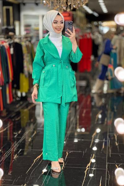 9556 Omuz Apoletli Metal Düğmeli Takım Benetton