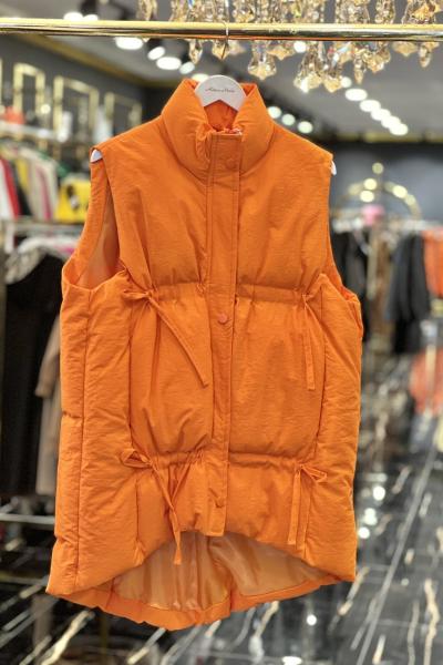 9700 Yanları Bağlamalı Şişme Yelek Turuncu