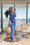 CHD46 Yelekli Takım İndigo