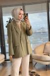 MRW1806 Blazer Ceket Yağ Yeşili