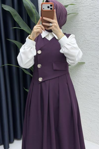Afitap Jile Tesettür Giyim Mürdüm