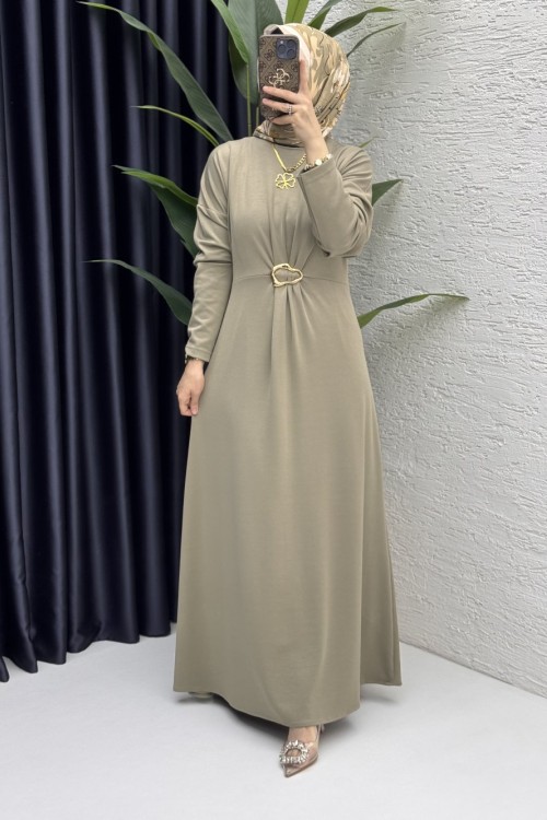 Afra Elbise Tesettür Giyim  Yeşil