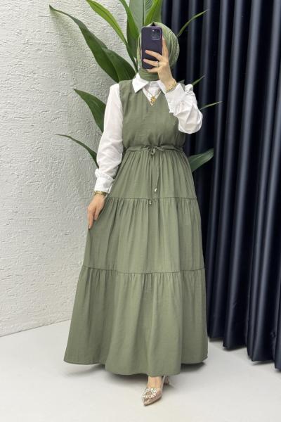 Asya Jile Tesettür Giyim Haki