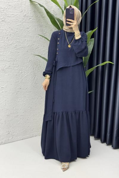 Aycan Elbise Tesettür Giyim Lacivert