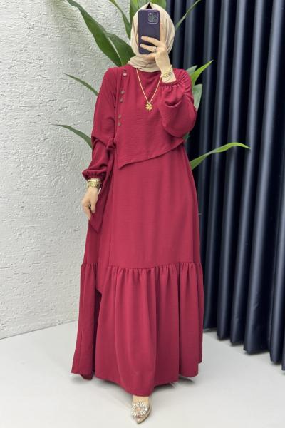 Aycan Elbise Tesettür Giyim Vişne