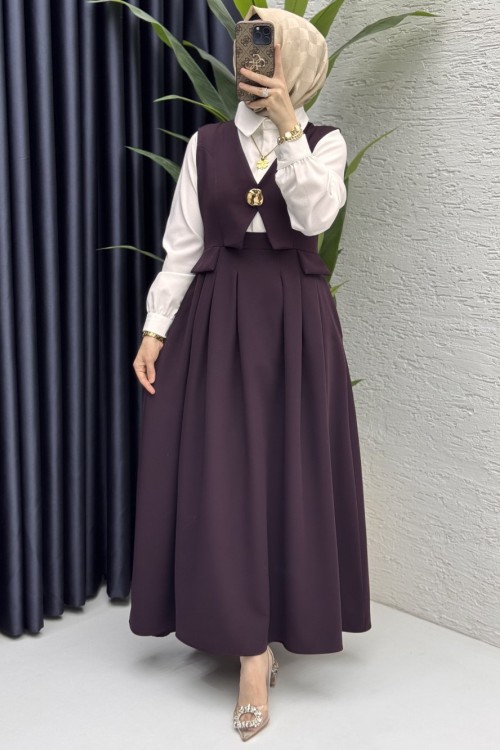 Ayperi Jile Tesettür Giyim  Mürdüm