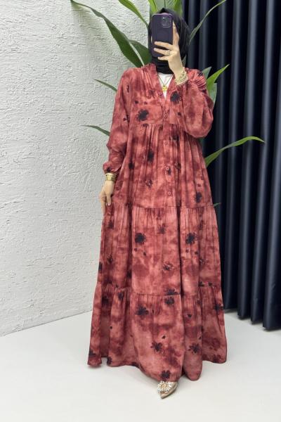 Ayşin Elbise Tesettür Giyim Kiremit