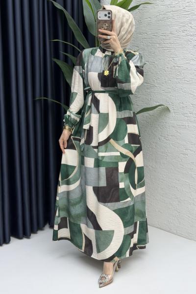 Ayşin Elbise Tesettür Giyim Zümrüt