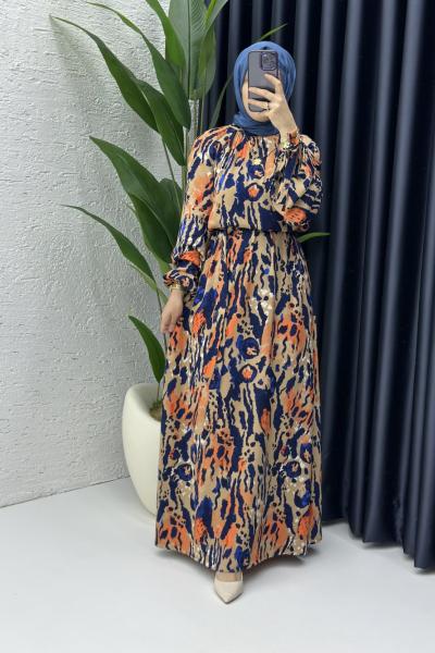 Bahar Elbise Lacivert