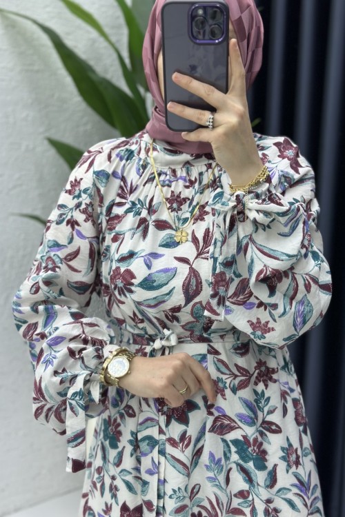 Beyza Elbise Ekru