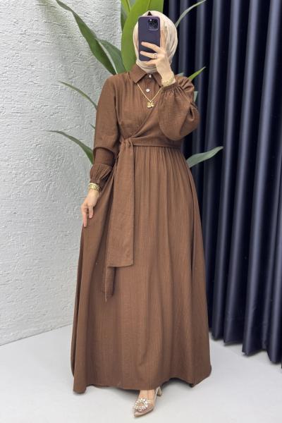 Bukre Elbise Kahverengi